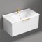 White Bathroom Vanity, Floating, Modern, 34